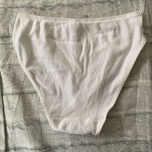 Rene Rofe Lingerie women 7/L 100% cotton 3 bundle lace trim bikini briefs - Picture 6 of 12